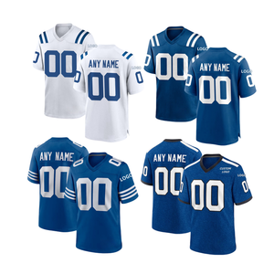 Maillot de football américain personnalisé imprimé respirant 100% polyester pour adultes - Col en V, taille plus, manches courtes, séchage rapide - Product Image 3