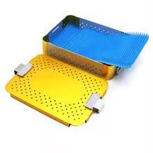 Morje Surgical Yellow Blue Stainless Steel & Aluminum Alloy <b>Pet</b> <b>Carrier</b> Tray with Perforated Design for Veterinary Use - Product Image 2