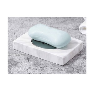 Factory Direct Supply Round Shape White Marble Finishing <b>Soap</b> Dish Saver for Bathroom Accessory <b>Soap</b> <b>Holder</b> Good Sale - Product Image 3
