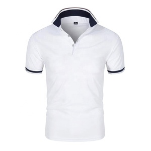 Camiseta básica con logotipo bordado para hombre, Polo clásico con cuello vuelto, barata, venta al por mayor - Product Image 3