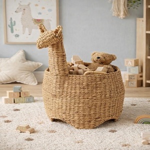 Nueva Cesta de Almacenamiento de Mimbre con Forma de Animal, Ecológica, Moderna, de Lujo, Multifuncional, Ahorra Espacio, Organizador de Juguetes, Estilo Bohemio para el Hogar - Product Image 2
