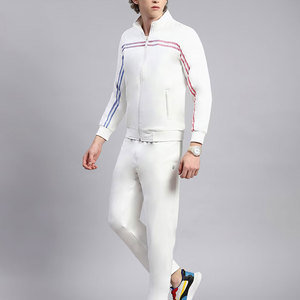 Ensemble de survêtement pour homme à porter au quotidien, coupe confortable, avec veste zippée intégrale et pantalon - Product Image 2