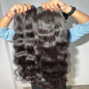 Cabello Indio Natural Directamente de la India, Extensiones de Cabello con Ondas Naturales, Cabello Humano Virgen Remy Barato, Paquetes de Cabello Sin Procesar - Product Image 1