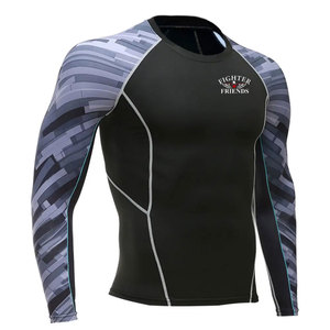 Men Rash Guard <b>Long</b> <b>Sleeve</b> <b>Compression</b> <b>Shirt</b> Custom Logo Quick Dry Sportswear Gym Training Fitness Wear - Product Image 1