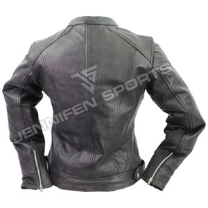 Veste en cuir de motard pour femme, de qualité supérieure, pour la course et les activités de plein air, en cuir véritable - Product Image 5