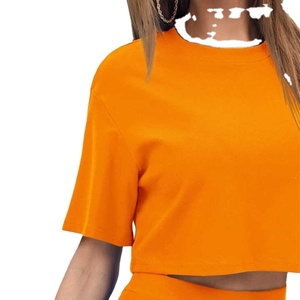 Conjunto de Dos Piezas Casual de Primavera para Mujer, Top Corto Estilo Biker con Estampado, Spandex/Poliéster, Fitness 2026 - Product Image 4