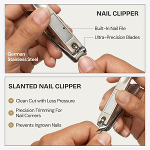 Professional 9-In-1 Nail Grooming Sets Complete Stainless Steel Tools and Compact Zipper Travel <b>Case</b> Wholesale - Product Image 2