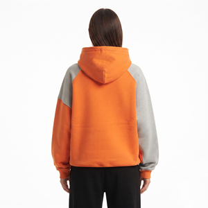 Custom Streetwear Heavy Cotton Raglan Sleeve Hoodie Women's Drop Shoulder French Terry 450 GSM Cotton Hooded <b>Top</b> Pullover - Product Image 2