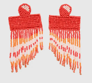 ต่างหูห้อยทรงใหม่มาแรงสำหรับผู้หญิง งานแฮนด์เมดประดับลูกปัดปักลายล็อค เหมาะสำหรับใช้ในชีวิตประจำวัน สไตล์โดดเด่นแบบอินเดีย - Product Image 3