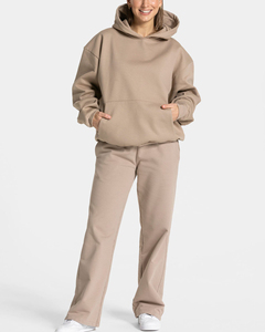 Conjunto Deportivo de 2 Piezas para Mujer, Talla Grande, Sudadera con Capucha y Pantalones Jogger, Felpa de Algodón, Suave y Transpirable - Product Image 5
