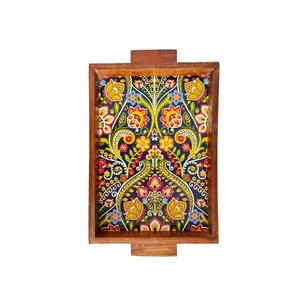 ถาดเสิร์ฟทำจากไม้ทำมือถาดสี่เหลี่ยมพิมพ์ลายธรรมชาติถาดตกแต่งทาสีด้วยมือเป็นมิตรกับสิ่งแวดล้อม - Product Image 3