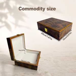 ALI FASHION ART Caja de Almacenamiento de Madera Moderna y Minimalista, Duradera, con Tapa, para Decoración del Hogar y Accesorios de Joyería - Product Image 3