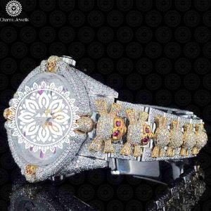 Reloj de Diamantes Vintage de Lujo Charm Jewells para Hombre, Mecánico Automático, Caja Cuadrada de Acero Inoxidable, Esfera de Cristal de Zafiro, Diseño Irregular - Product Image 3