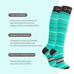 Horse Riding Socks Cushioned <b>Knee</b> <b>High</b> Equestrian Boot Socks Soft Stretch Riding Socks for Horseback Training and Competition - Product Image 5