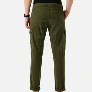 <b>Men's</b> High Waist Button Fly Pleated Front <b>Stretch</b> Breathable Eco-Friendly Casual Canvas <b>Pants</b> - Product Image 3