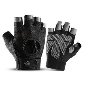 Nouveauté, gants de vélo unisexes en cuir de haute qualité, demi-doigts, antidérapants, dernier design, vente en gros - Product Image 1