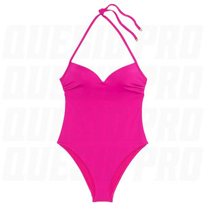 Fabricant de maillots de bain une pièce personnalisés pour femmes, maillot de bain à col en V avec fermeture éclair, bikini à coupe haute, vêtements de plage tendance - Product Image 2
