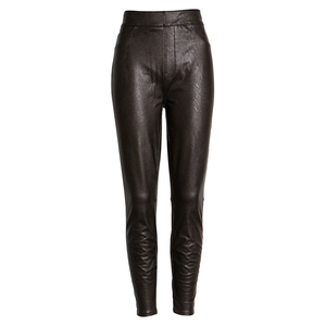 Pantalon en similicuir pour femme, coupe décontractée, taille haute, en PU souple, confortable, tendance, décontracté, fabrication sur mesure OEM ODM - Product Image 1