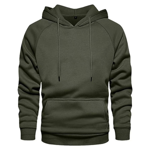 2026 Wholesale Men's Heavyweight Contrast Sleeve <b>Fleece</b> Pullover Hoodie Customized Men's <b>Thick</b> <b>Fleece</b> Hoodies - Product Image 1