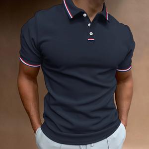 Chemises polo élégantes en coton biologique piqué extensible avec logo brodé personnalisé, patte de boutonnage cachée, polo de golf 2026 - Product Image 3