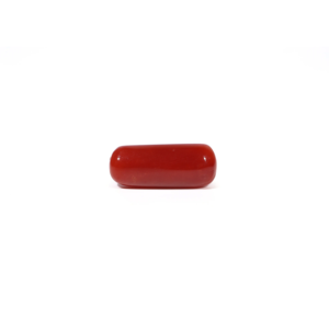 Natural Red Coral Oval Cabochon Loose Gemstone 5.73 Carat Certified Wholesale - Product Image 1
