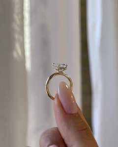 Bagues de fiançailles en diamant solitaire serti à griffes 2 carats taille émeraude, bijoux de déclaration pour mariage et anniversaire, or massif 14K 18K - Product Image 6