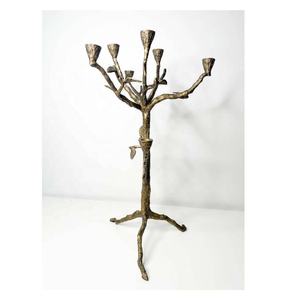 Support de bougie en métal doré en forme de cerf, fait main, pour bougies coniques, centre de table en forme de bois de cerf pour mariage, Noël, décoration intérieure - Product Image 2