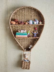 ชั้นวางของเด็กทรงบอลลูนทำจากหญ้าทะเลคุณภาพสูง ตกแต่งผนังด้วยหวายธรรมชาติสำหรับห้องเด็ก น่ารัก เหมาะสำหรับจัดเก็บและโชว์ของในห้องเด็ก - Product Image 3