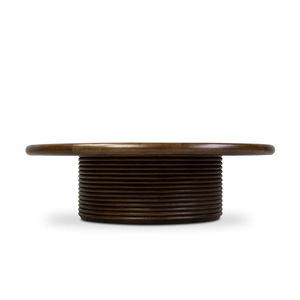 <b>Round</b> Solid Wood Coffee <b>Table</b> Midcentury Modern Design Living Room Furniture Handmade - Product Image 3