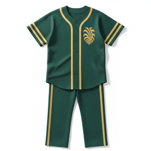 Custom Made Sublimation <b>Baseball</b> Uniform Jersey Solid Striped V Neck Lightweight Quick Dry Softball Teamwear Sets - Product Image 1
