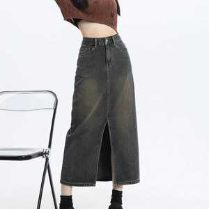 OEM 2026 <b>Plus</b> <b>Size</b> Womens Wrap <b>Skirt</b> Summer Natural Waist <b>Denim</b> Jeans <b>Long</b> <b>Skirts</b> - Product Image 6