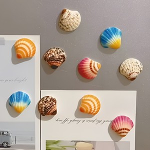 Juego de imanes para refrigerador hechos a mano con conchas marinas para decoración de cocina y nevera. - Product Image 6