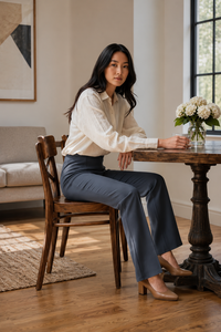 Wholesale Casual Pants Fashion Women Girls Spring Summer <b>Trouser</b> Fitted Long <b>Trouser</b> <b>Elastic</b> <b>Waist</b> Solid Color Pant - Product Image 4