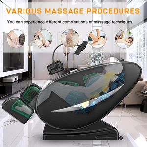 Fauteuil de massage corps entier avec chaleur, zéro gravité, techniques de massage Shiatsu, modes variés, chauffage lombaire et des hanches, massage des mollets et des pieds - Product Image 2