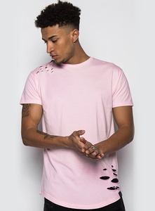 Camiseta al por mayor personalizada con estampado desgastado y lavado ácido para hombre, de algodón 100% de alto gramaje, diseño vintage liso con cuello redondo y características ligeras. - Product Image 4