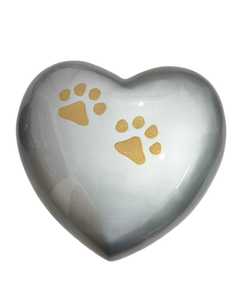Silver Baby Cremation Urn Heart Shape Velvet <b>Box</b> American Style Eco-Friendly Durable 3 Cubic Inch Capacity Customizable Design - Product Image 6