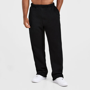 Pantalon de survêtement tricoté décontracté pour homme, taille élastique, noir, respirant, avec logo personnalisé, prix de gros, tendance du moment - Product Image 1