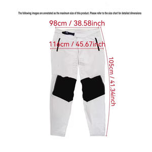 Pantalones Deportivos de Ciclismo de Montaña para Hombre, Diseño Personalizado, Transpirables, de Secado Rápido, de Algodón, Color Blanco - Product Image 3
