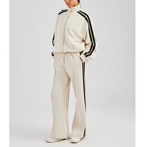 Conjunto Deportivo de Invierno de Alta Calidad para Hombre, Pantalones Anchos de Estilo Jogger, Talla Grande, Dos Piezas, Sudadera con Cierre y Manga Larga, Conjunto de Chándal de Algodón Tejido - Product Image 3