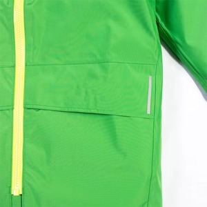 Chaqueta Impermeable para Hombre con Capucha, Ligera, Cortavientos, Reflectante, para Senderismo al Aire Libre, Transpirable y de Secado Rápido, Color Verde - Product Image 5