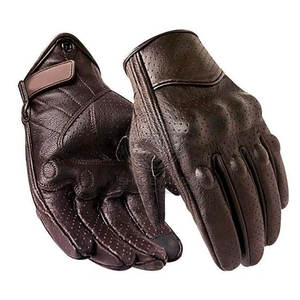 Gants de moto élégants en cuir souple, légers et antidérapants - Product Image 2