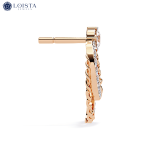 เครื่องประดับโลอิสต้า ต่างหูเพชรเม็ดเดี่ยวคลาสสิก 18K สีขาว, ทอง, ชมพู เพชรเพาะเลี้ยงในห้องปฏิบัติการ ต่างหูเพชรเม็ดเดี่ยวเพาะเลี้ยงในห้องปฏิบัติการสำหรับผู้หญิง - Product Image 3