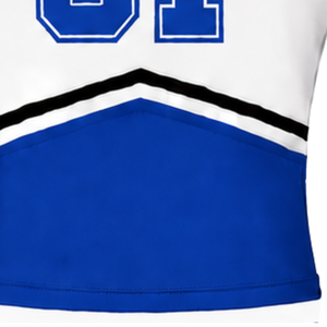 Haut d'uniforme de cheerleading bleu roi sans manches, col en V, pour compétition de danse d'équipe, entraînement et vêtements de sport - Product Image 6