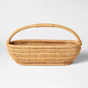 Natural wicker <b>baskets</b> for flowers & fruits rattan gift <b>display</b> <b>basket</b> flower container wholesale - Product Image 6