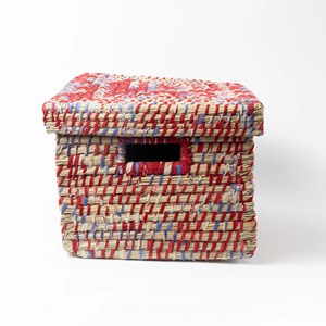 Rectangular seagrass <b>basket</b> with stitching Handmade <b>Storage</b> <b>Basket</b> Wholesale eco-friendly Made Viet Nam - Product Image 3
