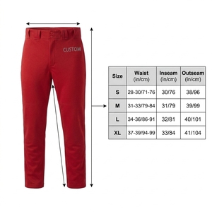 Custom Lightweight Protective Softball Pants Flexible Breathable Moisture Wicking Polyester Shorts Plus Size - Product Image 3