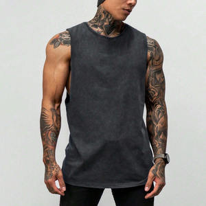 Nuevo Diseño de Verano, Camisetas de Algodón 100% para Hombre, Estilo Vintage, Lavadas, Desgastadas, Talla Grande, Camisetas sin Mangas, Camisetas de Gimnasio, Camisetas de Tirantes para Hombre - Product Image 2