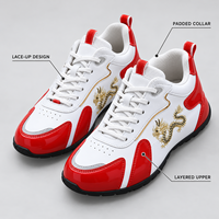 Sneakers brodées sur mesure pour femmes, en cuir synthétique, à lacets, bout rond, chaussures décontractées, fabricant de marques privées