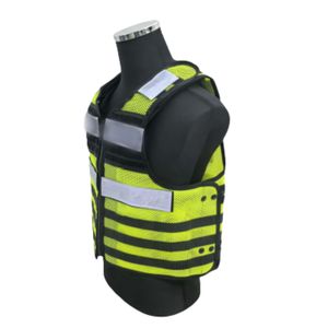 Chaleco de seguridad reflectante de alta visibilidad con diseño de malla y logotipo personalizado para trabajo al aire libre - Product Image 3