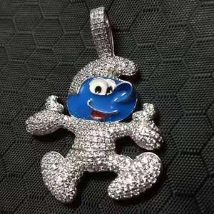 Colgante de Plata 925 con Dijes de Hiphop de Dibujos Animados y Microincrustaciones de Moissanita para Regalo Unisex en Fiestas - Product Image 2